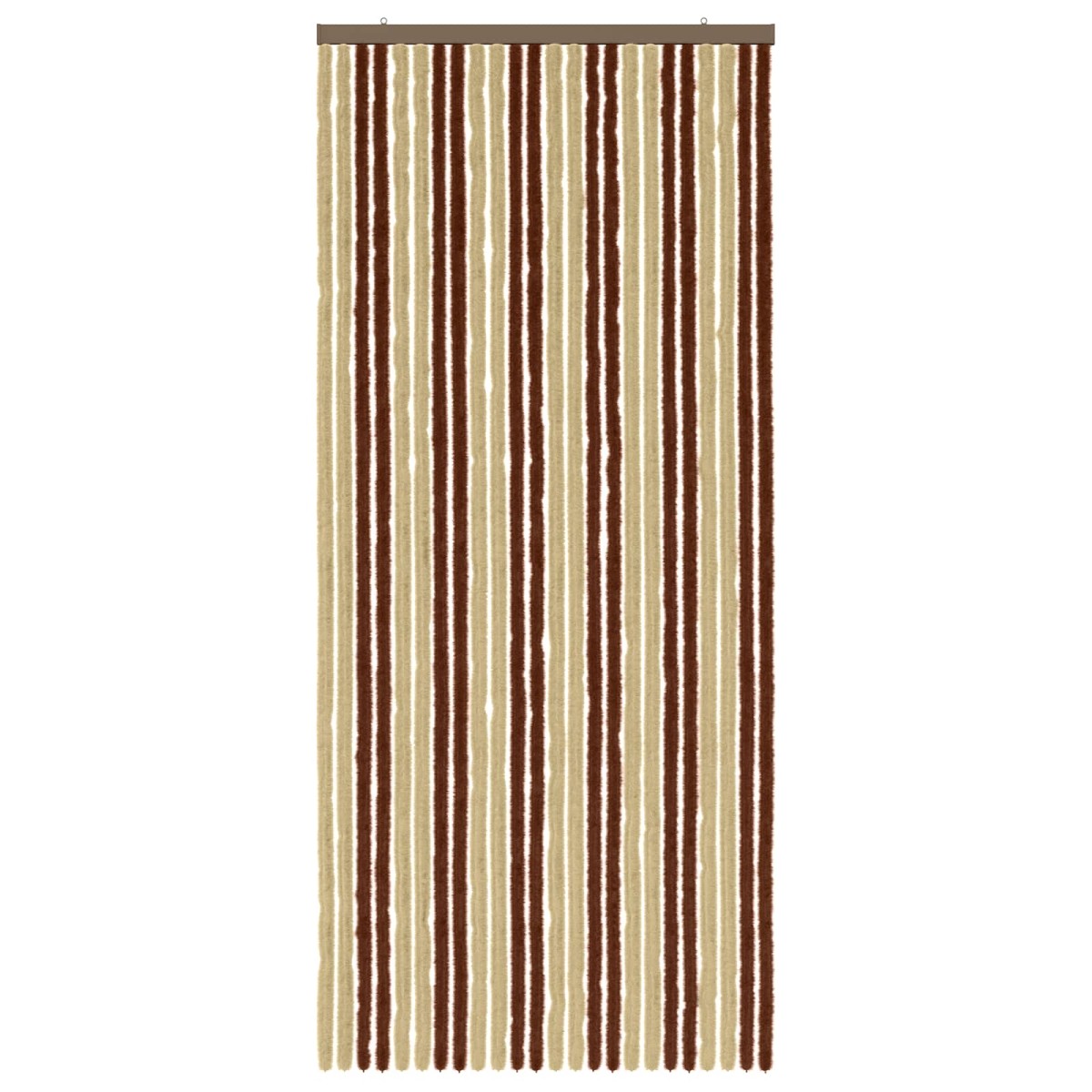vidaXL Κουρτίνα εντόμων Chenille Καφέ και μπεζ 100 x 230 cm 100% PP