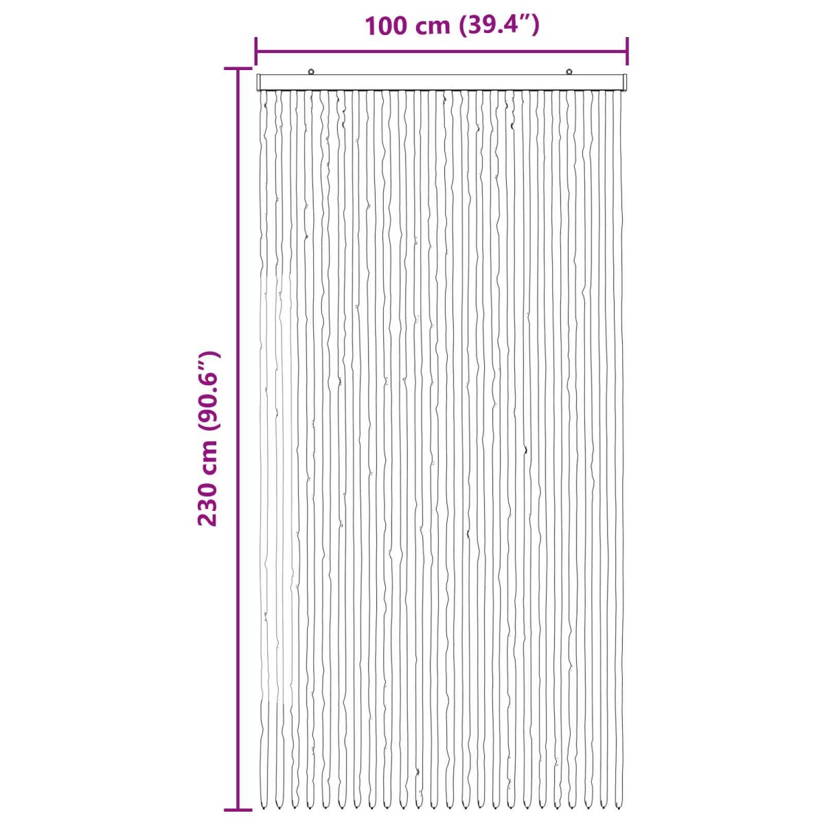 vidaXL Κουρτίνα εντόμων Chenille Καφέ και μπεζ 100 x 230 cm 100% PP