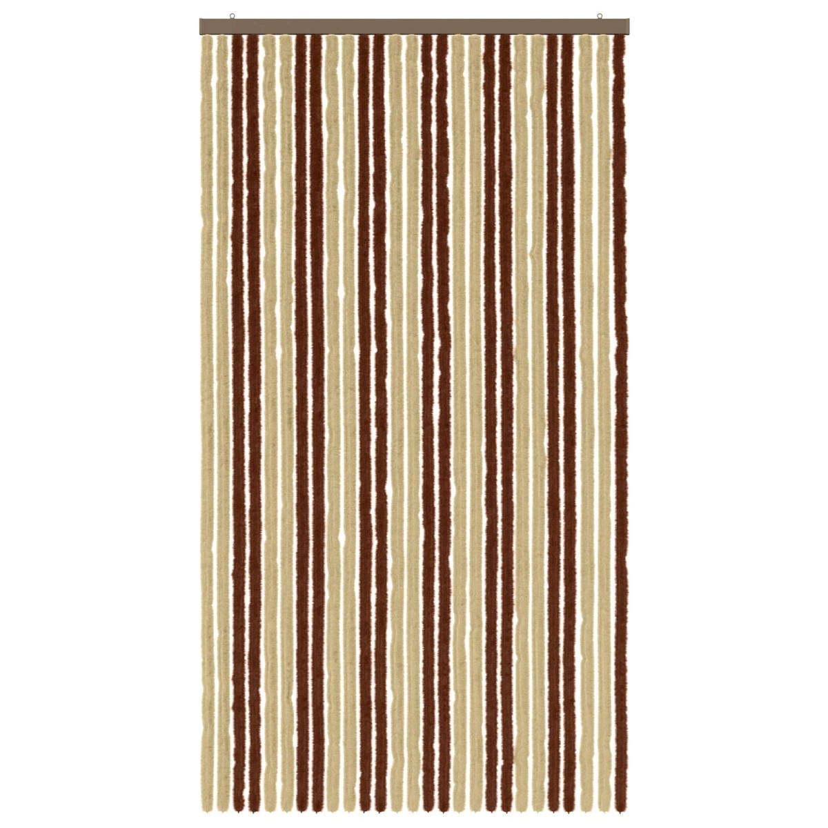 vidaXL Κουρτίνα εντόμων Chenille Καφέ και μπεζ 118 x 220 cm 100% PP