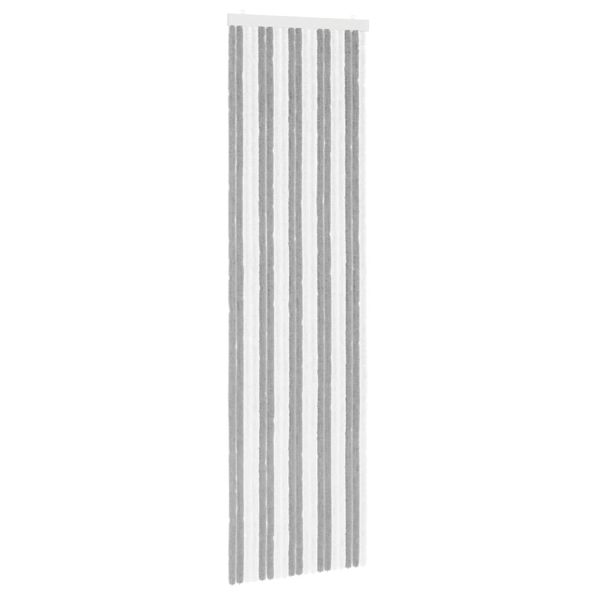 vidaXL Κουρτίνα εντόμων Chenille Γκρι και Λευκό 56 x 200 cm 100% PP
