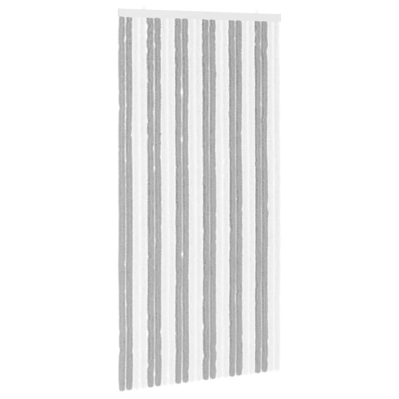 vidaXL Κουρτίνα εντόμων Chenille Γκρι και Λευκό 100 x 200 cm 100% PP