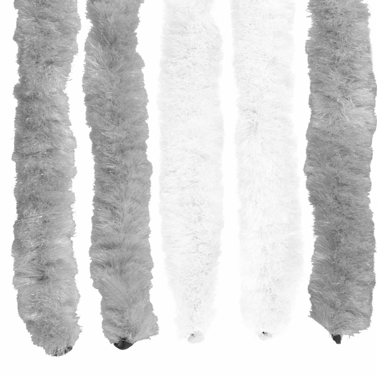 vidaXL Κουρτίνα εντόμων Chenille Γκρι και Λευκό 100 x 200 cm 100% PP