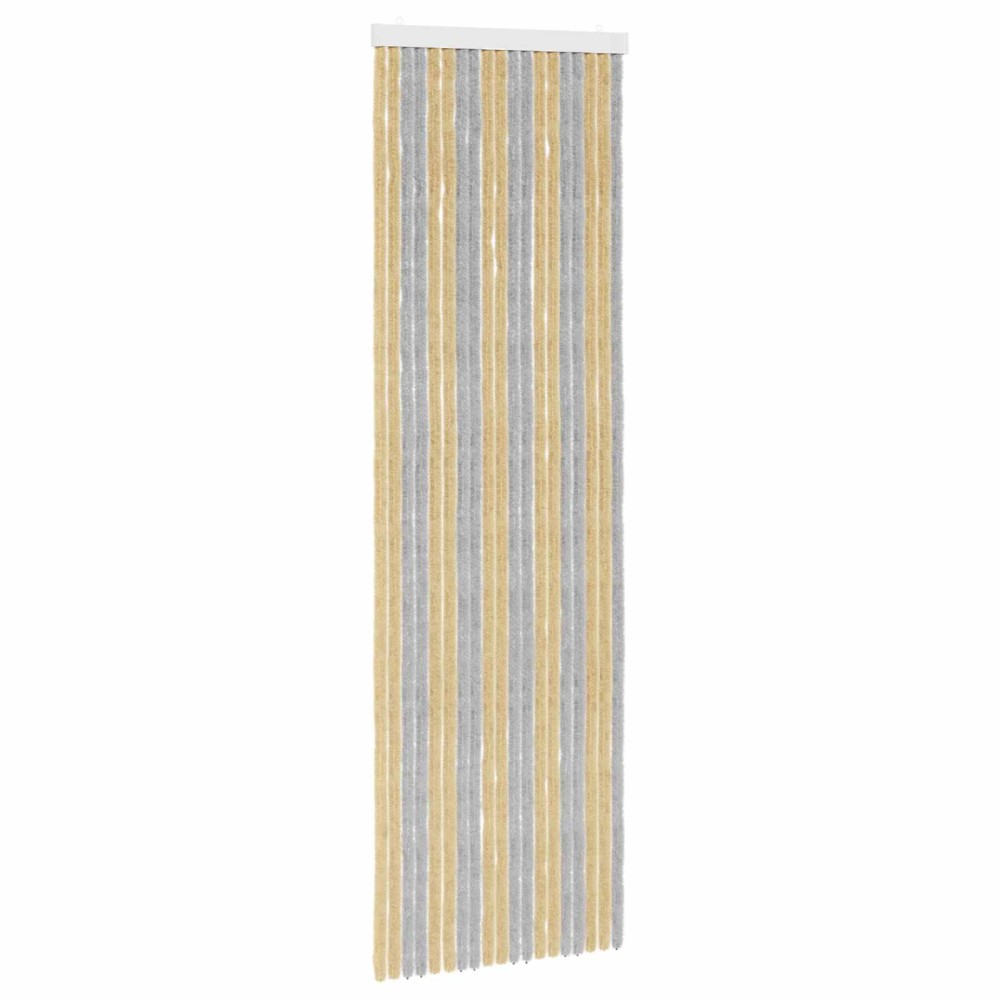 vidaXL Κουρτίνα εντόμων Chenille Γκρι και Μπεζ 56 x 185 cm 100% PP