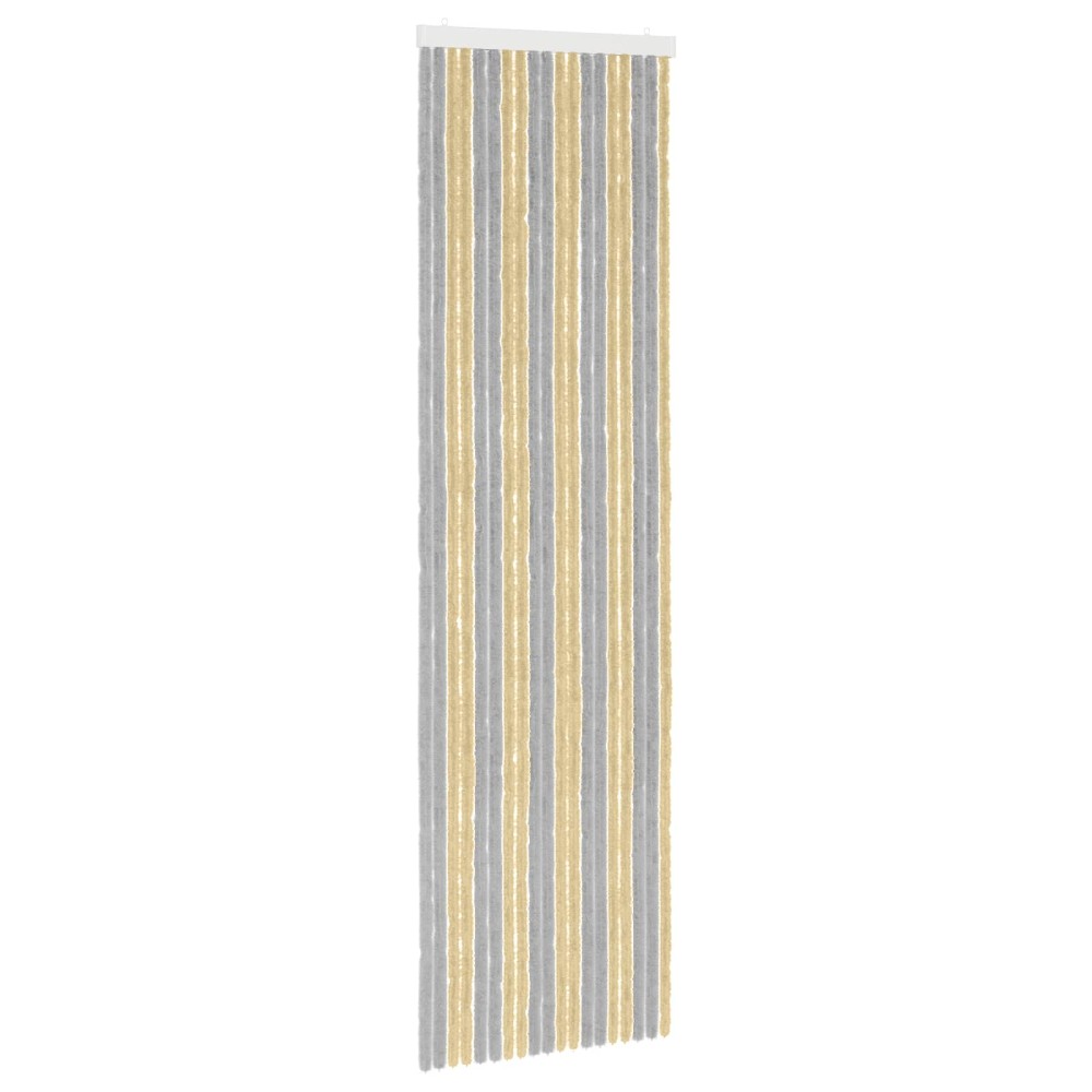 vidaXL Κουρτίνα εντόμων Chenille Γκρι και Μπεζ 56 x 200 cm 100% PP