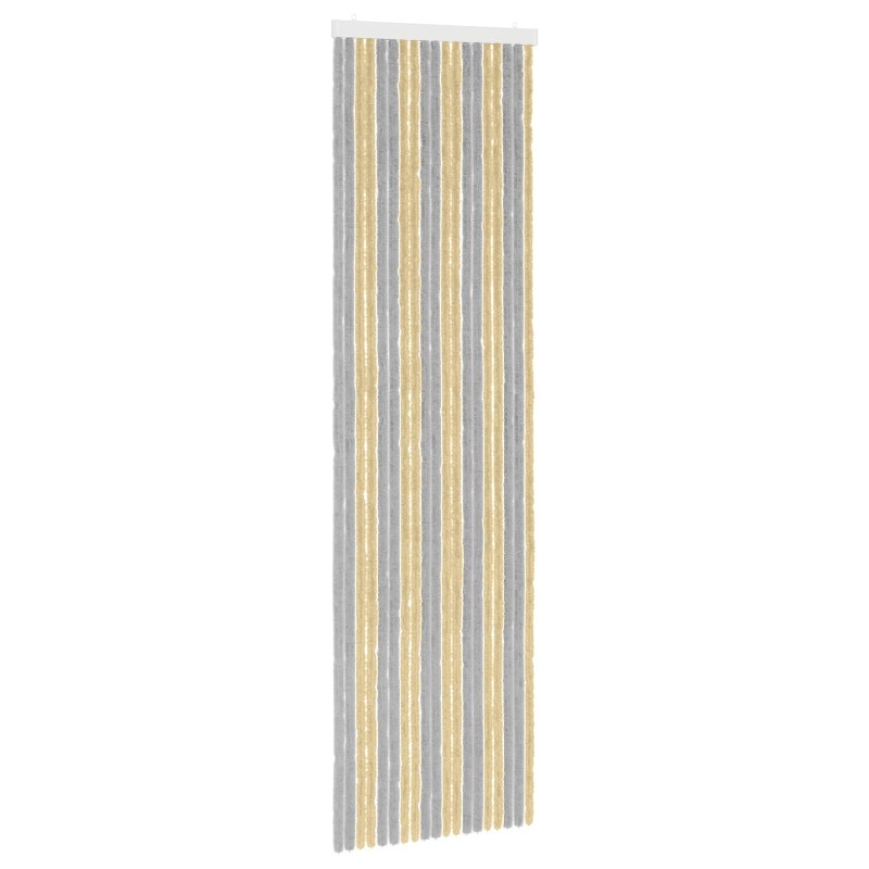 vidaXL Κουρτίνα εντόμων Chenille Γκρι και Μπεζ 56 x 200 cm 100% PP