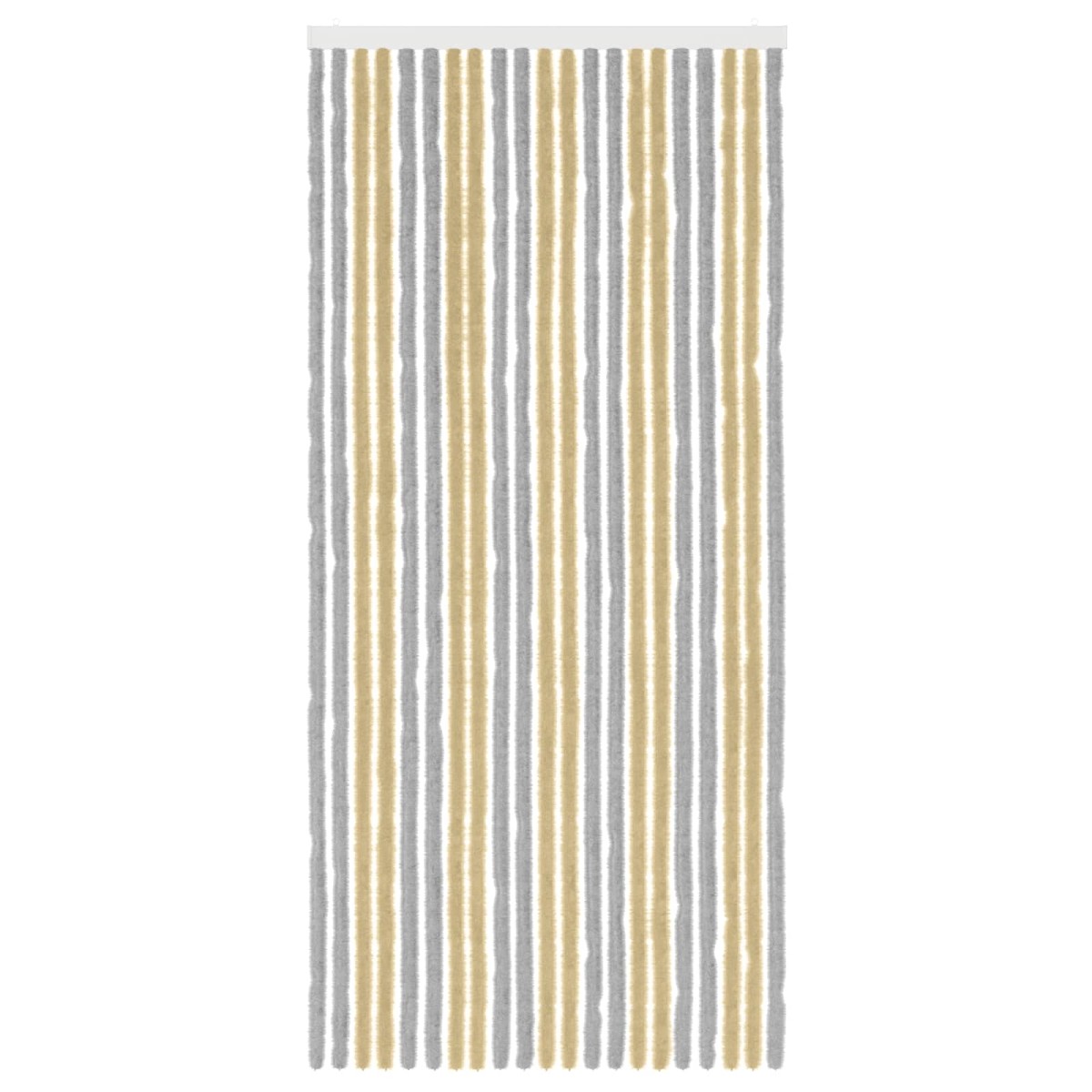 vidaXL Κουρτίνα εντόμων Chenille Γκρι και Μπεζ 90 x 200 cm 100% PP