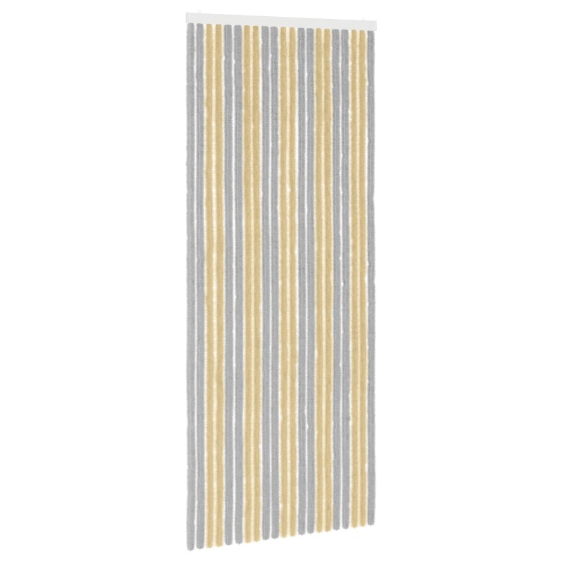 vidaXL Κουρτίνα εντόμων Chenille Γκρι και Μπεζ 90 x 220 cm 100% PP