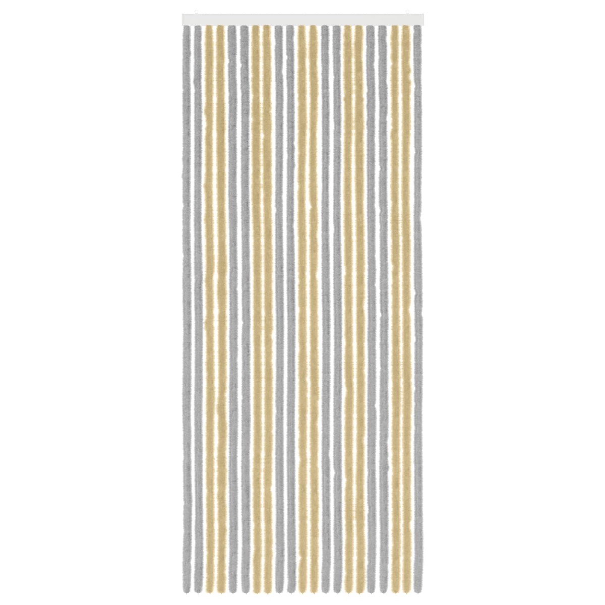 vidaXL Κουρτίνα εντόμων Chenille Γκρι και Μπεζ 90 x 220 cm 100% PP
