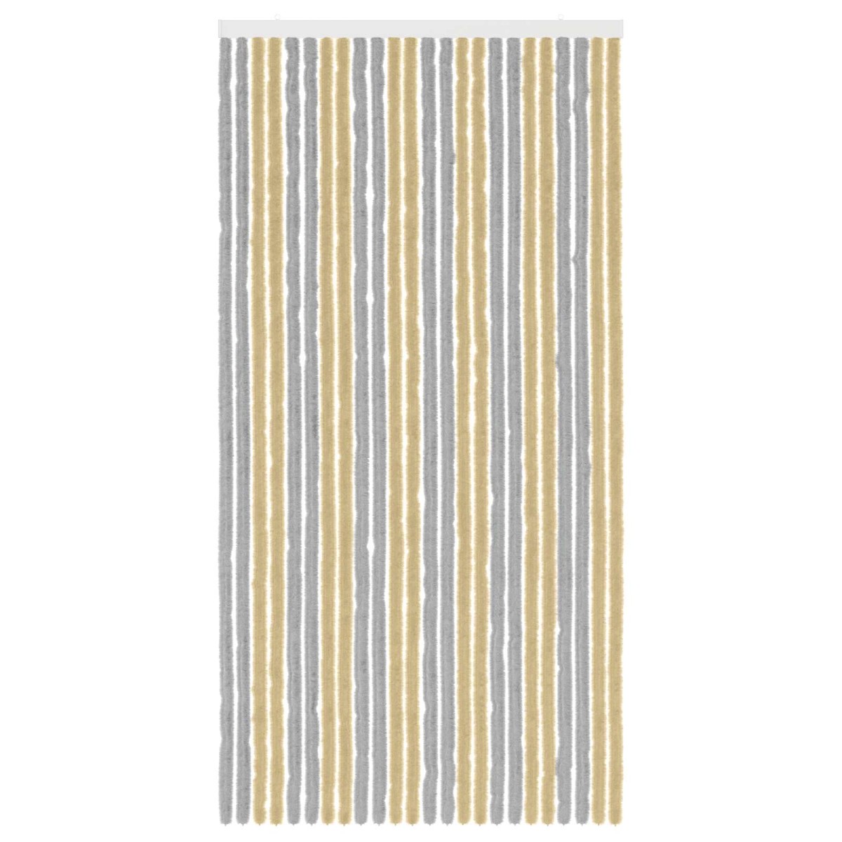 vidaXL Κουρτίνα εντόμων Chenille Γκρι και Μπεζ 100 x 200 cm 100% PP