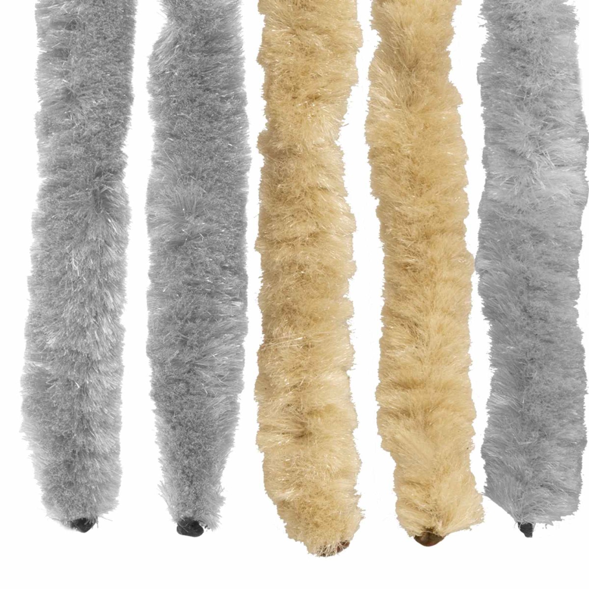 vidaXL Κουρτίνα εντόμων Chenille Γκρι και Μπεζ 100 x 200 cm 100% PP
