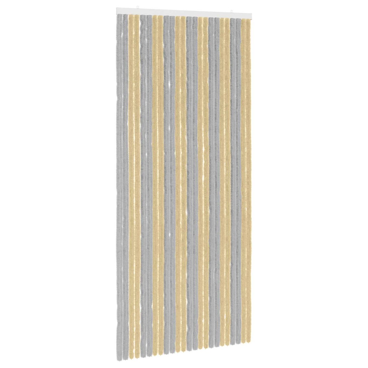 vidaXL Κουρτίνα εντόμων Chenille Γκρι και Μπεζ 100 x 220 cm 100% PP