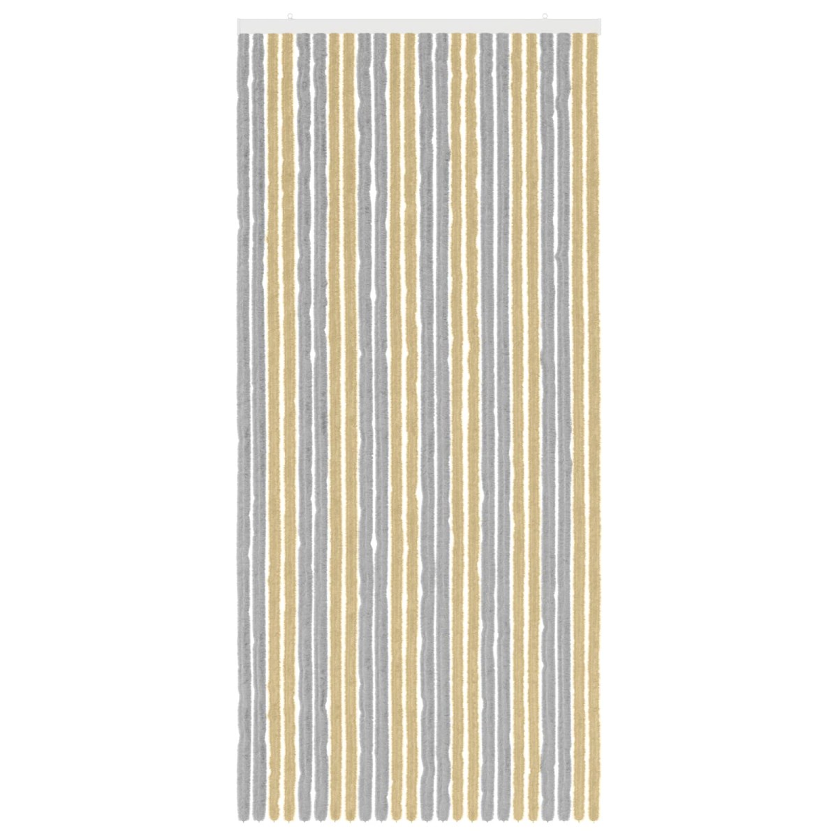 vidaXL Κουρτίνα εντόμων Chenille Γκρι και Μπεζ 100 x 220 cm 100% PP