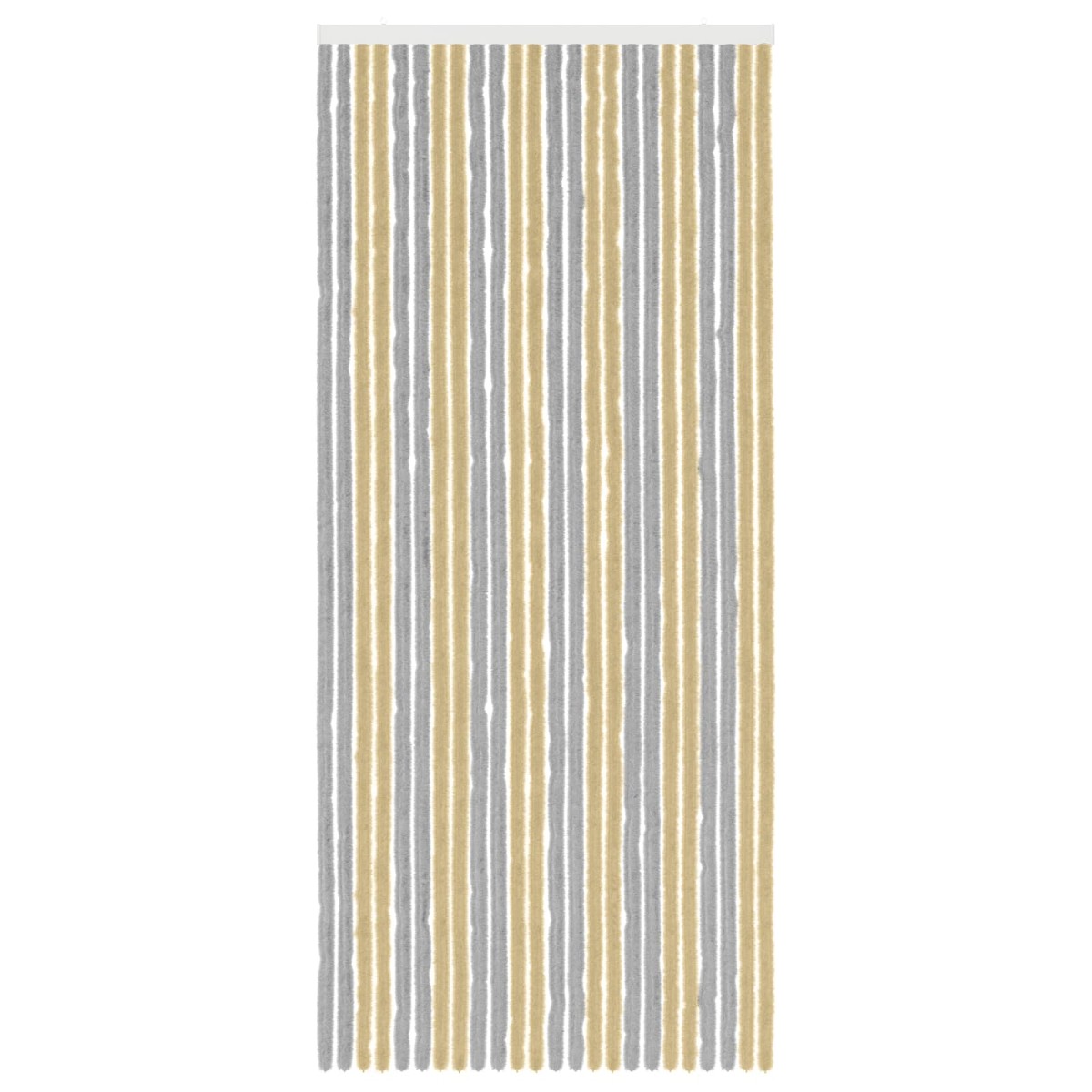 vidaXL Κουρτίνα εντόμων Chenille Γκρι και Μπεζ 100 x 230 cm 100% PP