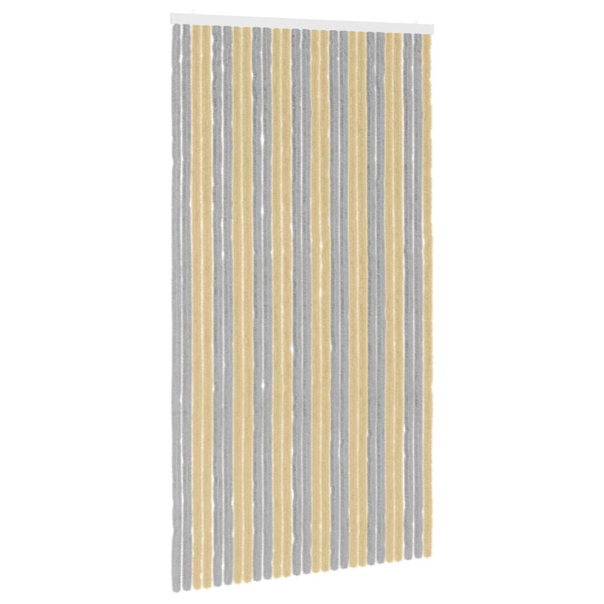 vidaXL Κουρτίνα εντόμων Chenille Γκρι και Μπεζ 118 x 220 cm 100% PP