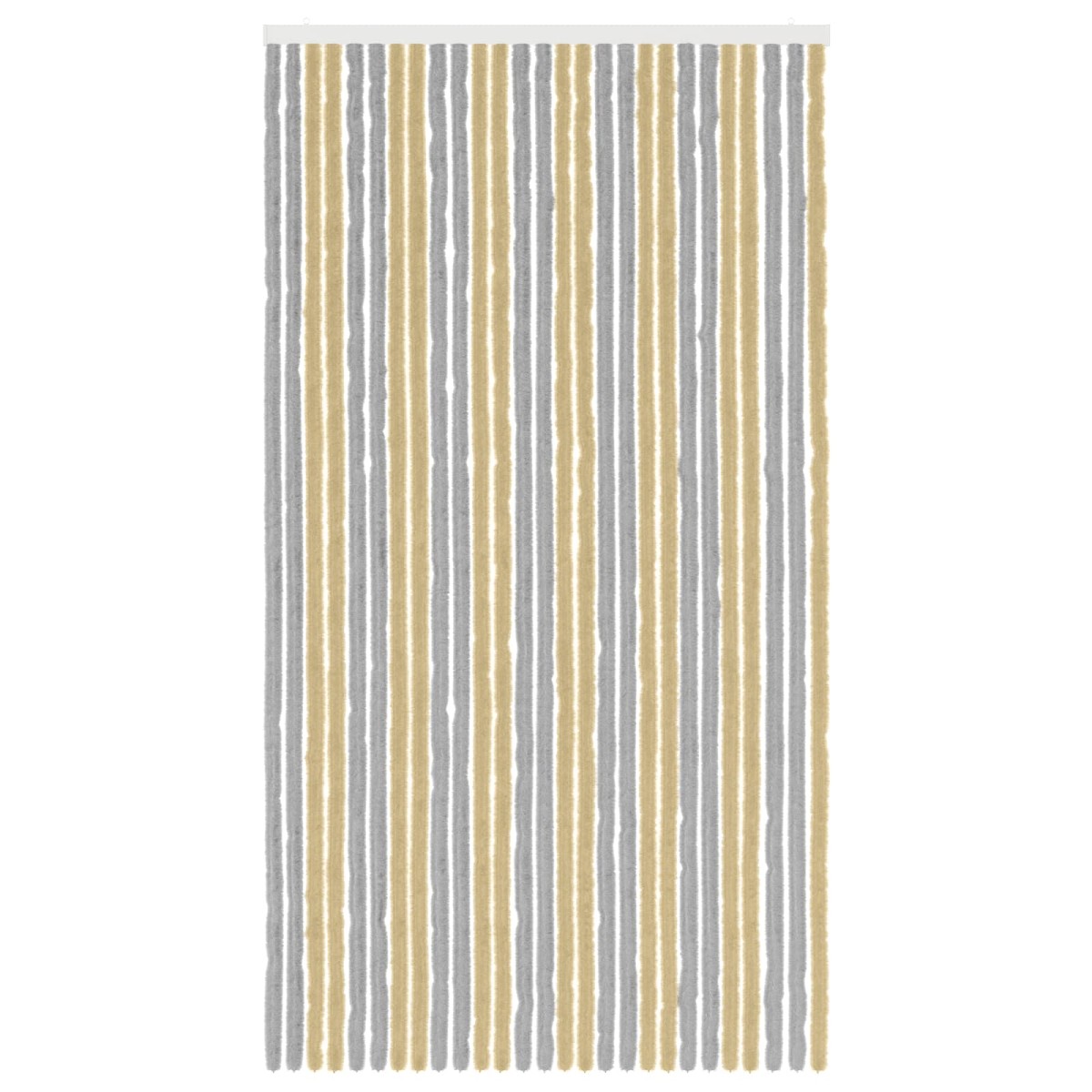 vidaXL Κουρτίνα εντόμων Chenille Γκρι και Μπεζ 118 x 220 cm 100% PP
