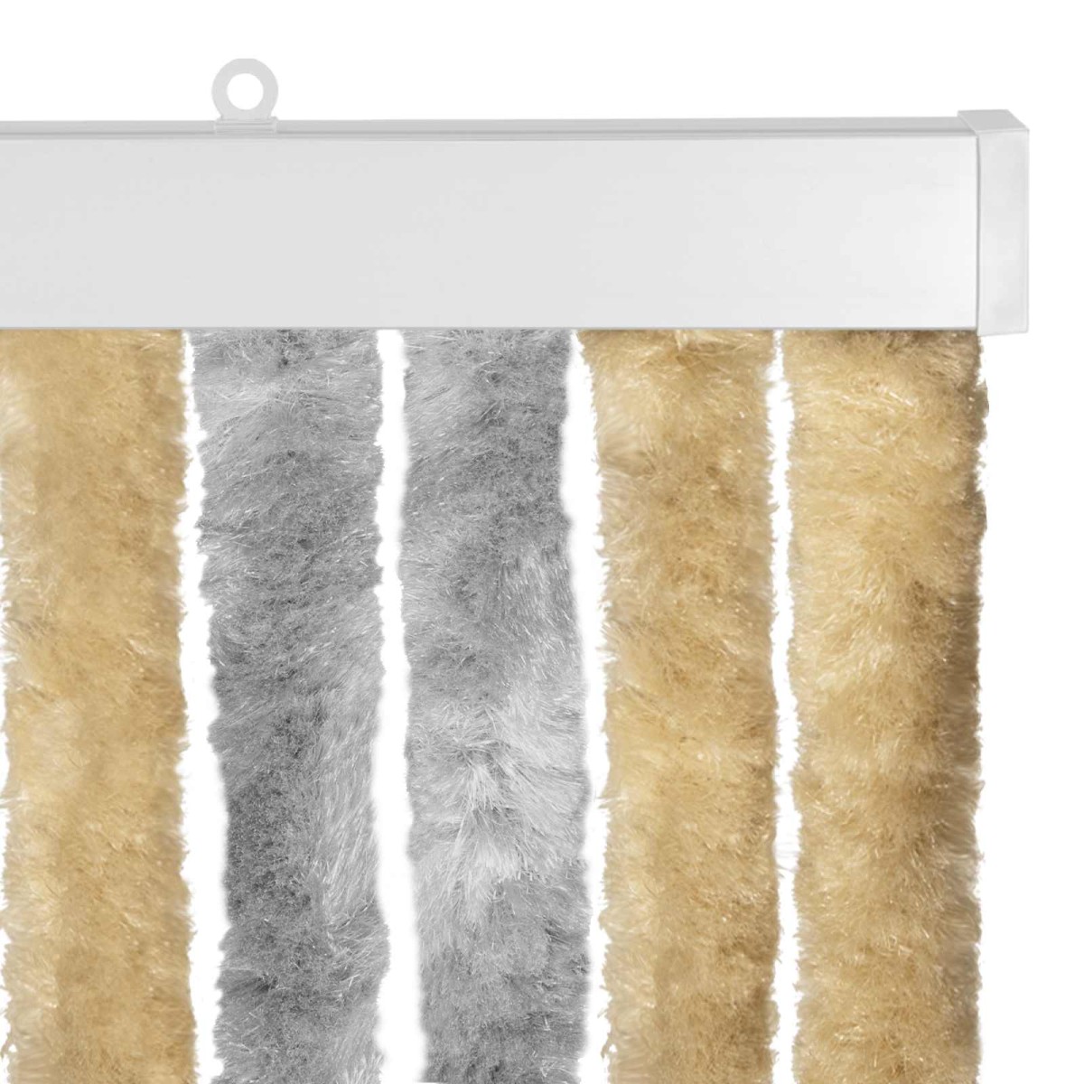 vidaXL Κουρτίνα εντόμων Chenille Γκρι και Μπεζ 118 x 220 cm 100% PP