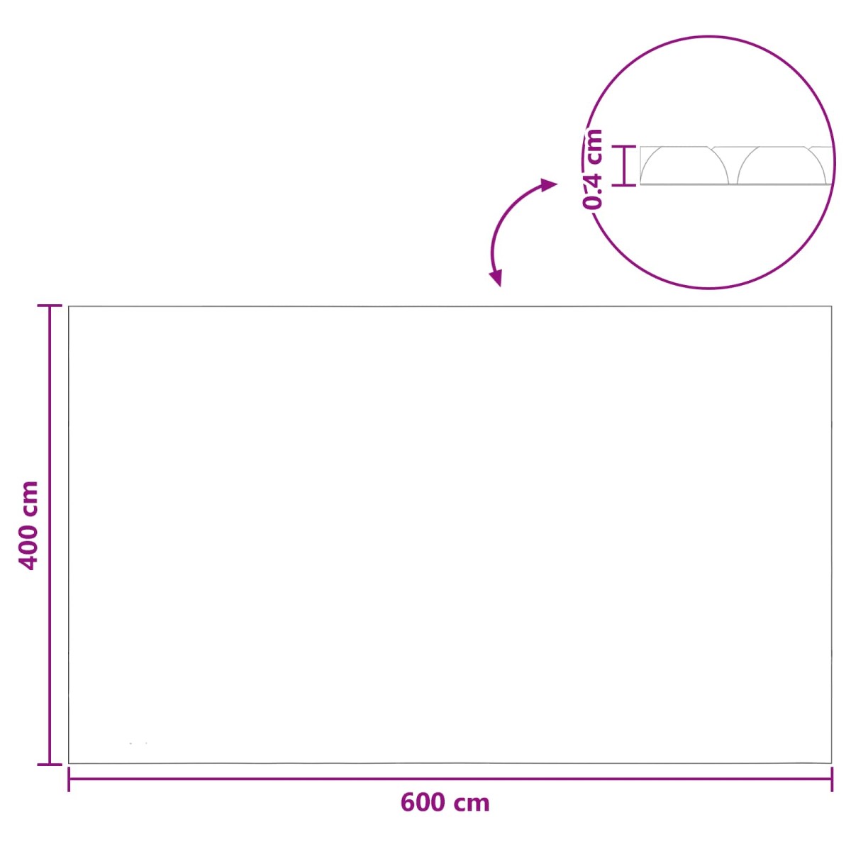 vidaXL Ηλιακή Κάλυψη Πισίνας Βαρέως Τύπου 600 x 400 cm 200 μm