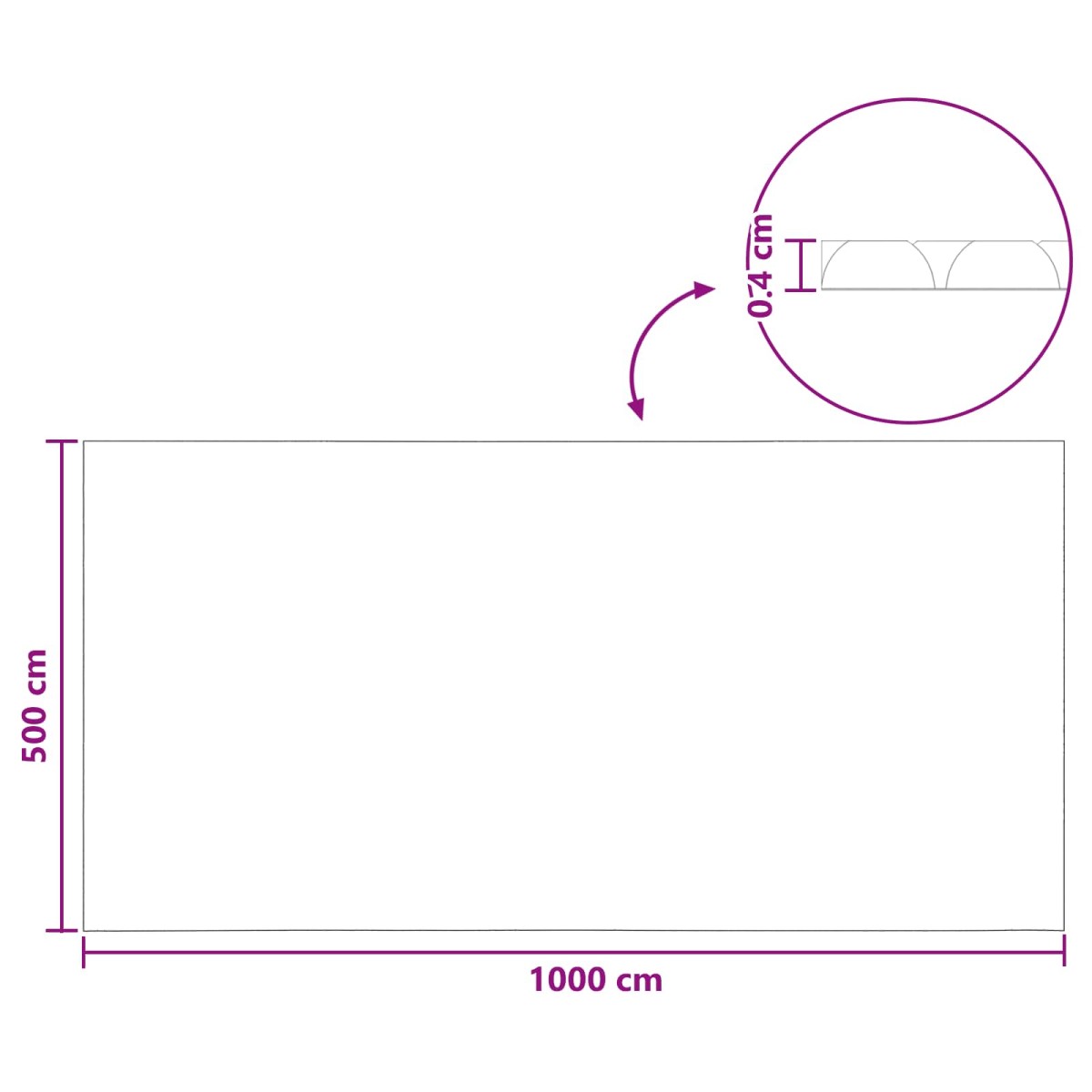vidaXL Ηλιακή Κάλυψη Πισίνας Βαρέως Τύπου 1000 x 500 εκ 200 μμ