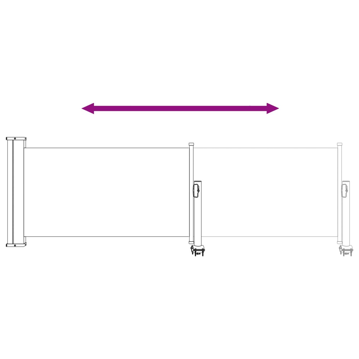 vidaXL Προστασία Πλευράς 100 x 300 cm 100% πολυεστέρας σίδερο χάλυβας