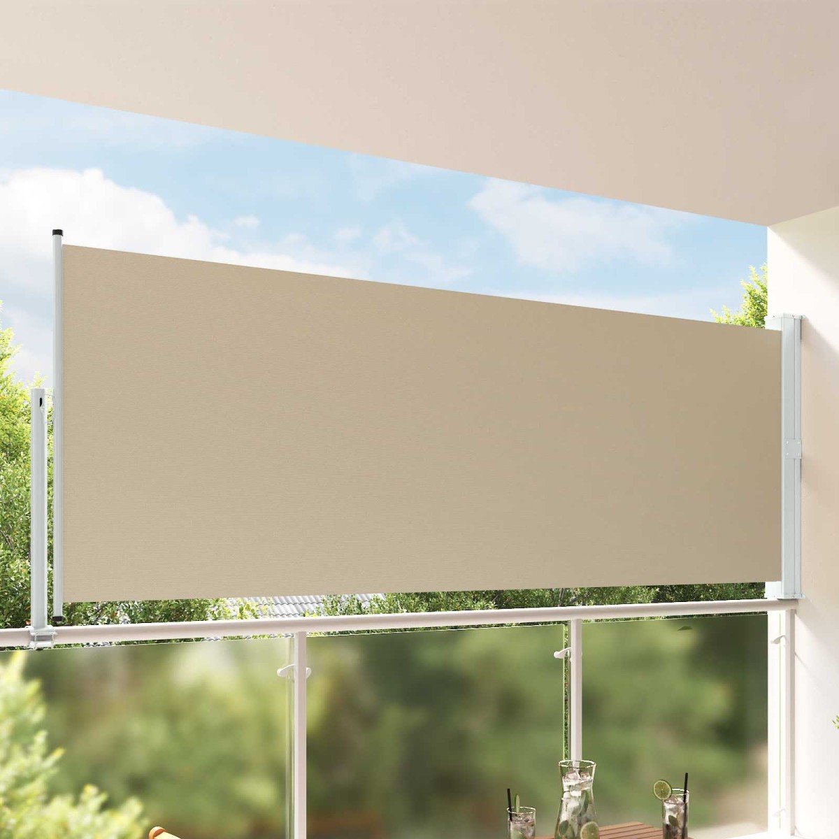 vidaXL Προστασία Πλευράς 140 x 300 cm 100% πολυεστέρας σίδερο χάλυβας