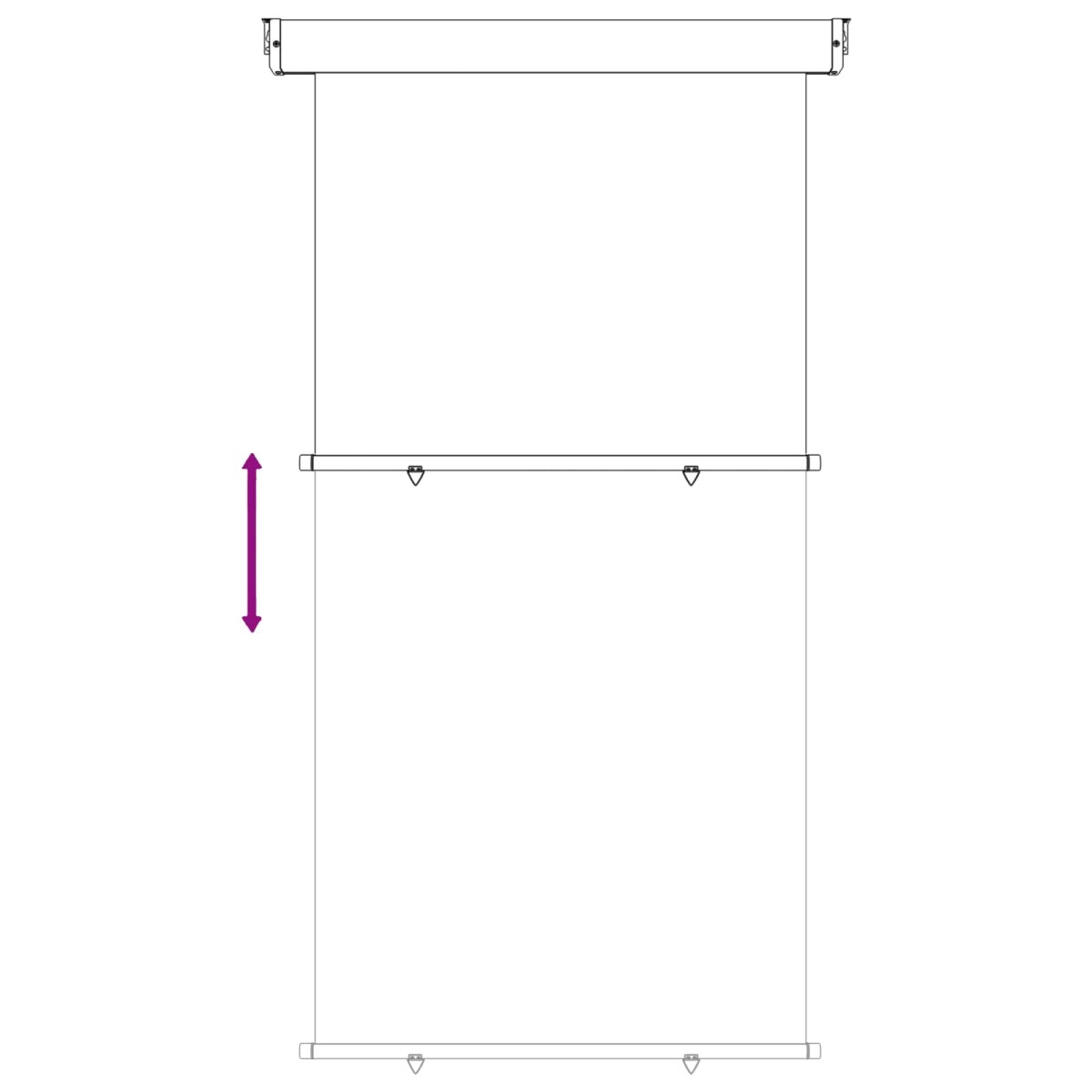 vidaXL Αυλούπα Πλευράς Μπαλκονιού 117 x 250 εκ