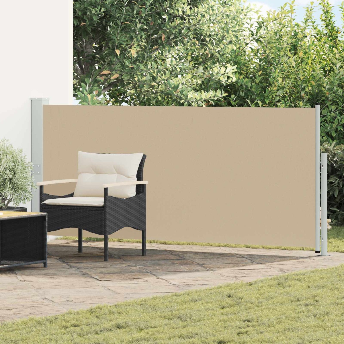 vidaXL Ανακλινόμενος Πλευρικός Απλώστρα 120 x 300 cm Πολυεστέρας