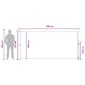 vidaXL Ανακλινόμενος Πλευρικός Απλώστρα 170 x 300 cm Πολυεστέρας