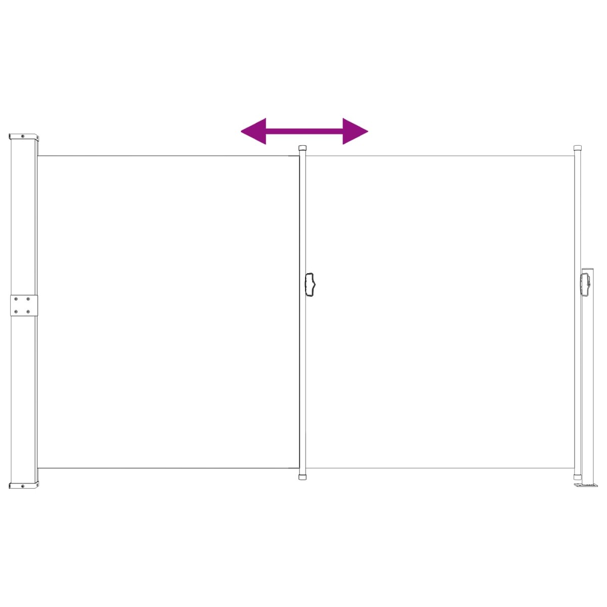 vidaXL Ανακλινόμενος Πλευρικός Απλώστρα 180 x 300 cm Πολυεστέρας