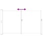 vidaXL Ανακλινόμενος Πλευρικός Απλώστρα 180 x 300 cm Πολυεστέρας