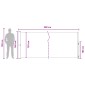 vidaXL Ανακλινόμενος Πλευρικός Απλώστρα 160 x 500 cm Πολυεστέρας