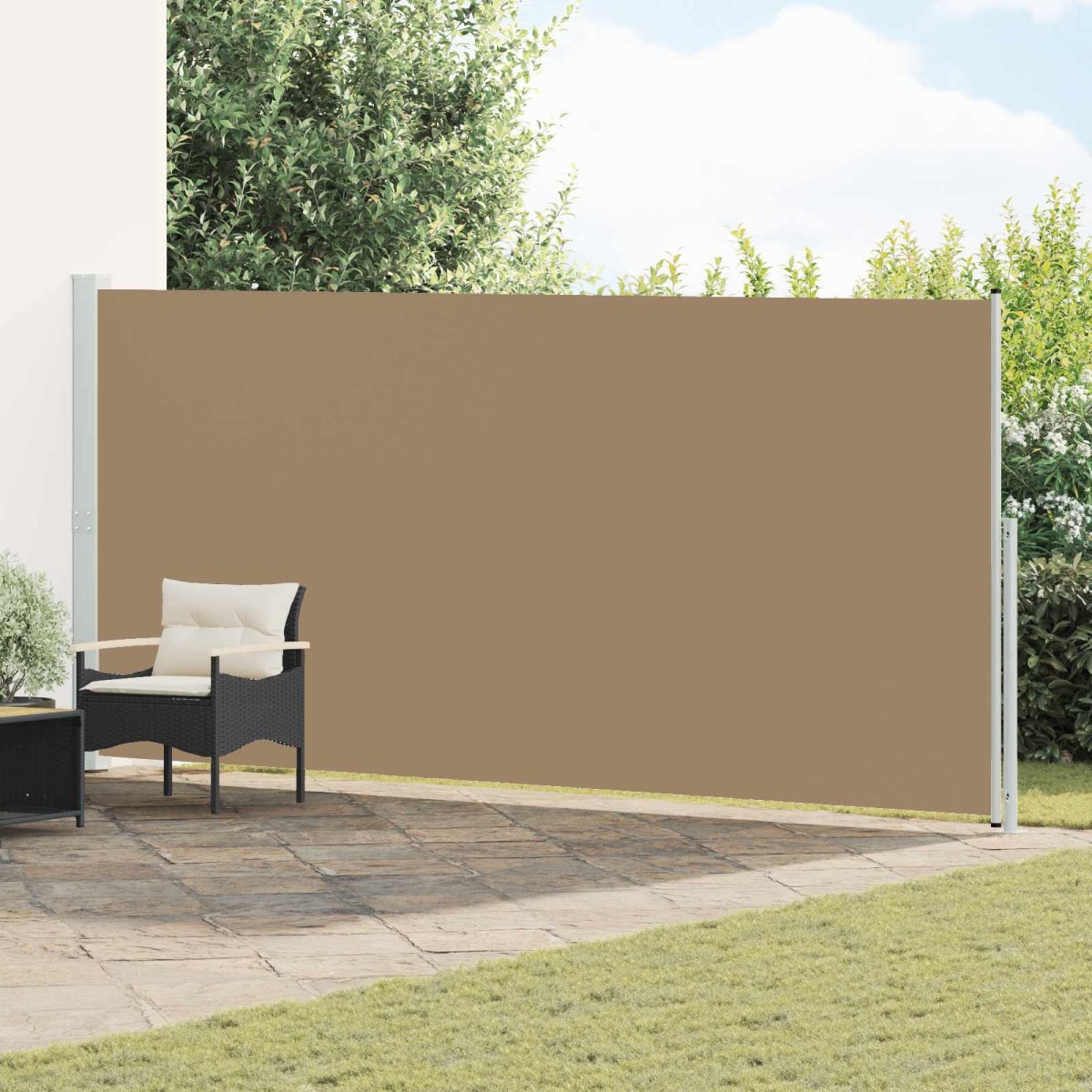 vidaXL Ανακλινόμενος Πλευρικός Απλώστρα 180 x 500 cm