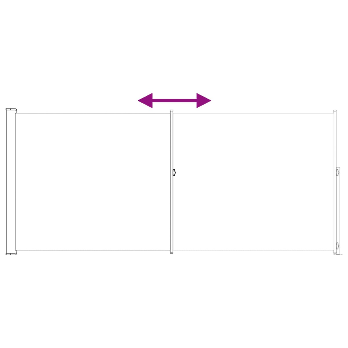 vidaXL Ανακλινόμενος Πλευρικός Απλώστρα 220 x 500 cm