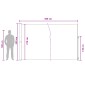 vidaXL Ανακλινόμενος Πλευρικός Απλώστρα 220 x 500 cm