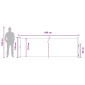 vidaXL Ανακλινόμενος Πλευρικός Απλώστρα 117 x 600 cm Πολυεστέρας