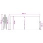 vidaXL Ανακλινόμενος Πλευρικός Απλώστρα 160 x 600 cm Πολυεστέρας