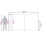 vidaXL Ανακλινόμενος Πλευρικός Απλώστρα 200 x 600 cm Πολυεστέρας