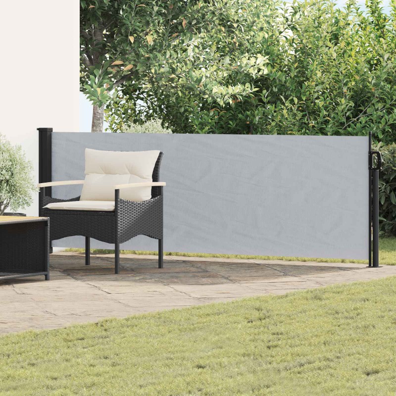 vidaXL Ανακλινόμενος Πλευρικός Απλώστρα Γκρι 300 x 100 cm Πολυεστέρας