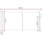 vidaXL Ανακλινόμενος Πλευρικός Απλώστρα 300 x 100 cm Πολυεστέρας