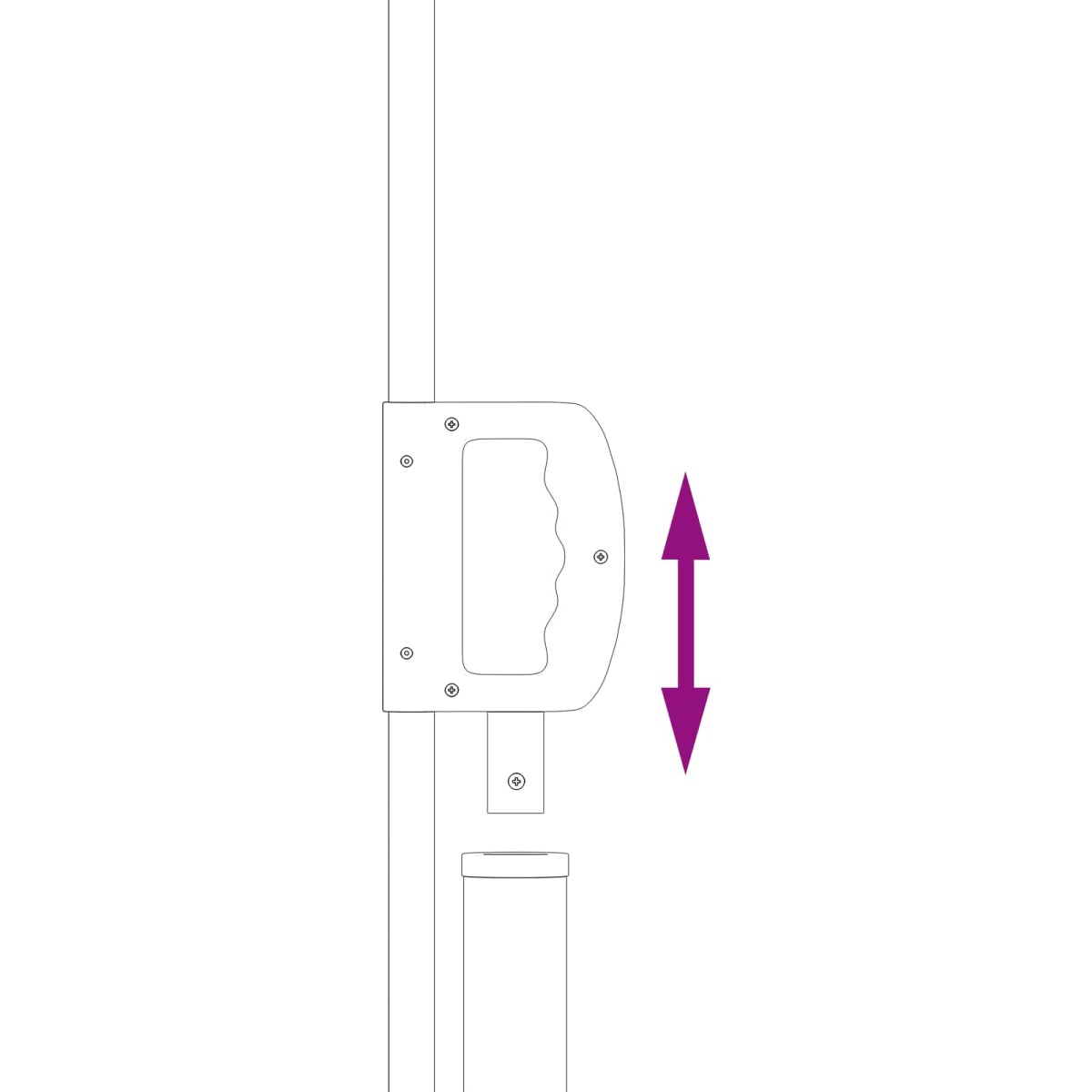 vidaXL Ανακλινόμενος Πλευρικός Απλώστρα 300 x 100 cm Πολυεστέρας