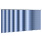 vidaXL Ρολό Εξωτερικού Χώρου 90% Φραγμός UV Μπλε και Λευκή Ράβδος HDPE