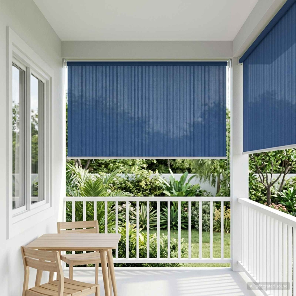 vidaXL Ρολό Εξωτερικού Χώρου 90% Φραγμός UV Μπλε 140 x 140 cm HDPE
