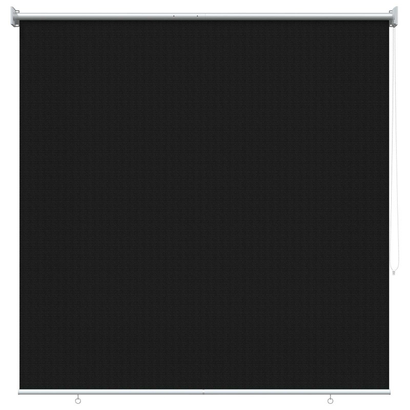 vidaXL Ρολό Εξωτερικού Χώρου 90% Φραγμός UV Μαύρο 140 x 140 cm HDPE