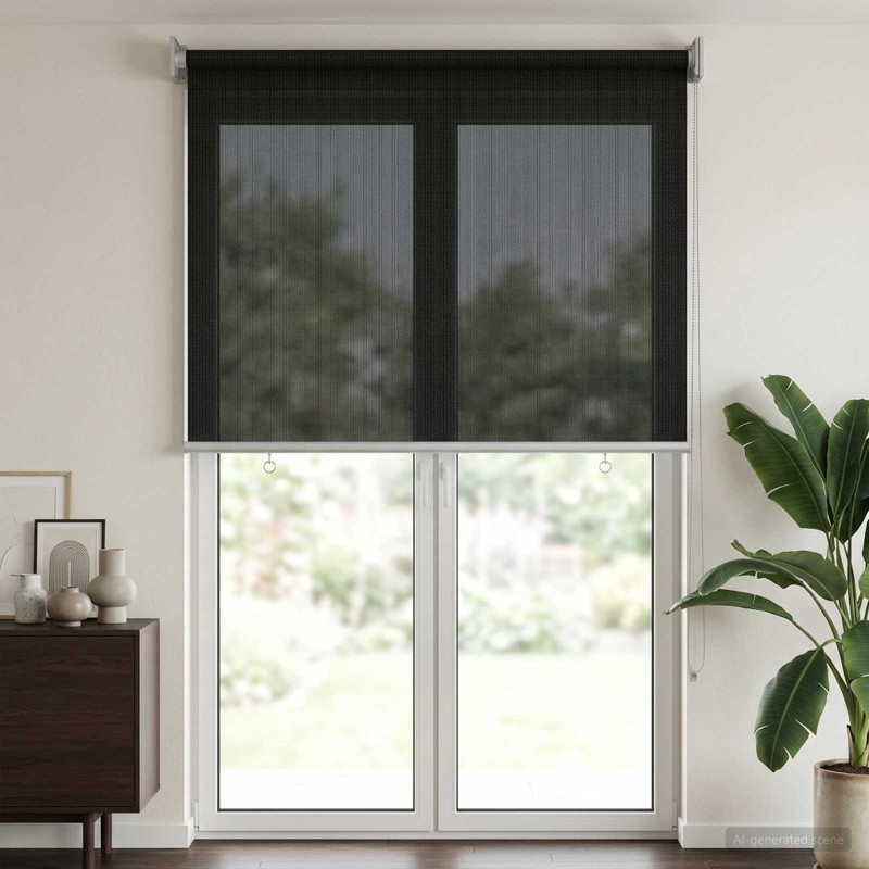 vidaXL Ρολό Εξωτερικού Χώρου 90% Φραγμός UV Μαύρο 80 x 230 cm HDPE