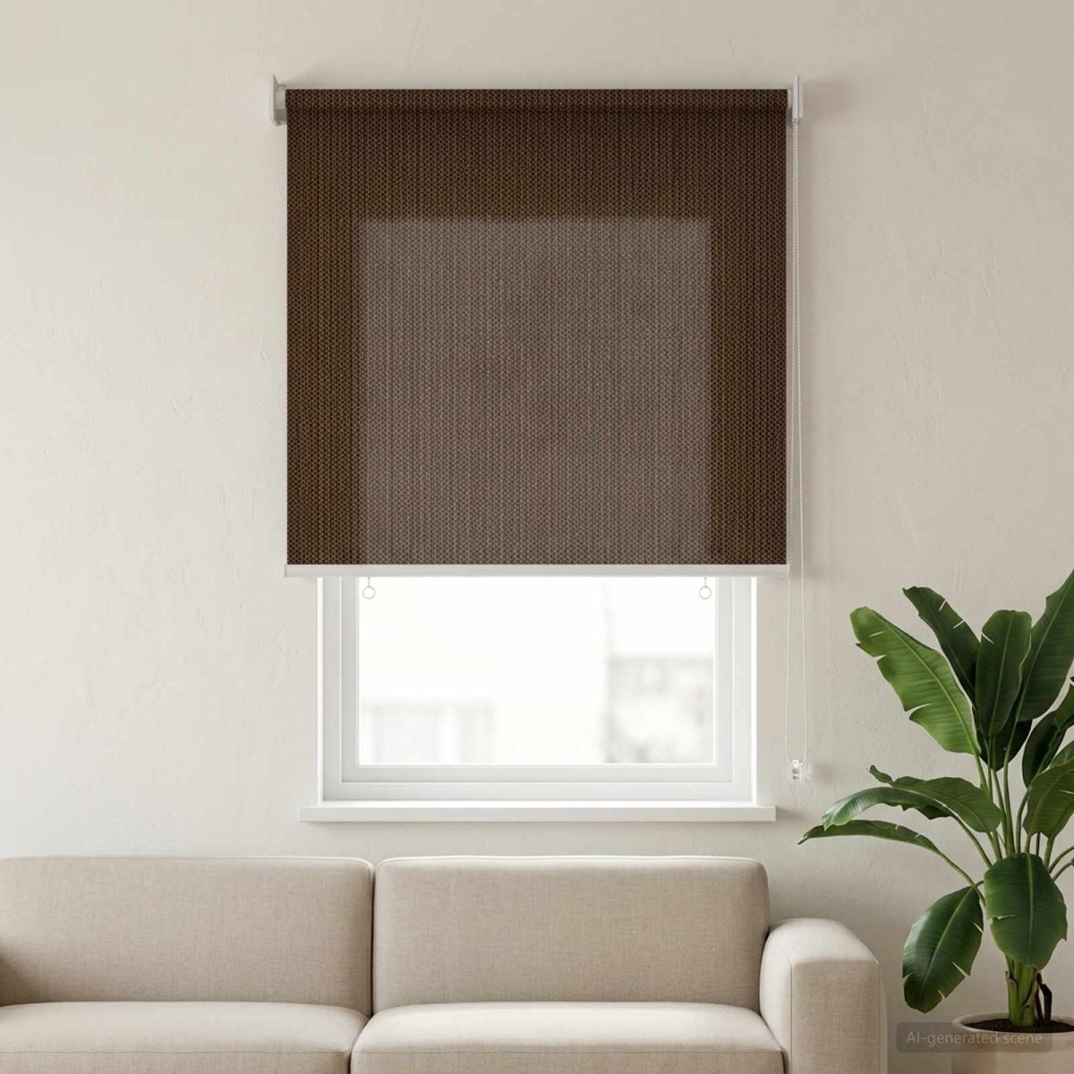 vidaXL Ρολό Εξωτερικού Χώρου 90% Φραγμός UV Καφέ 60 x 140 cm HDPE