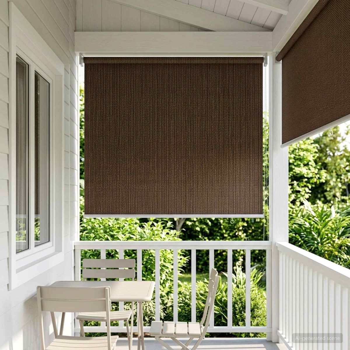 vidaXL Ρολό Εξωτερικού Χώρου 90% Φραγμός UV Καφέ 60 x 140 cm HDPE