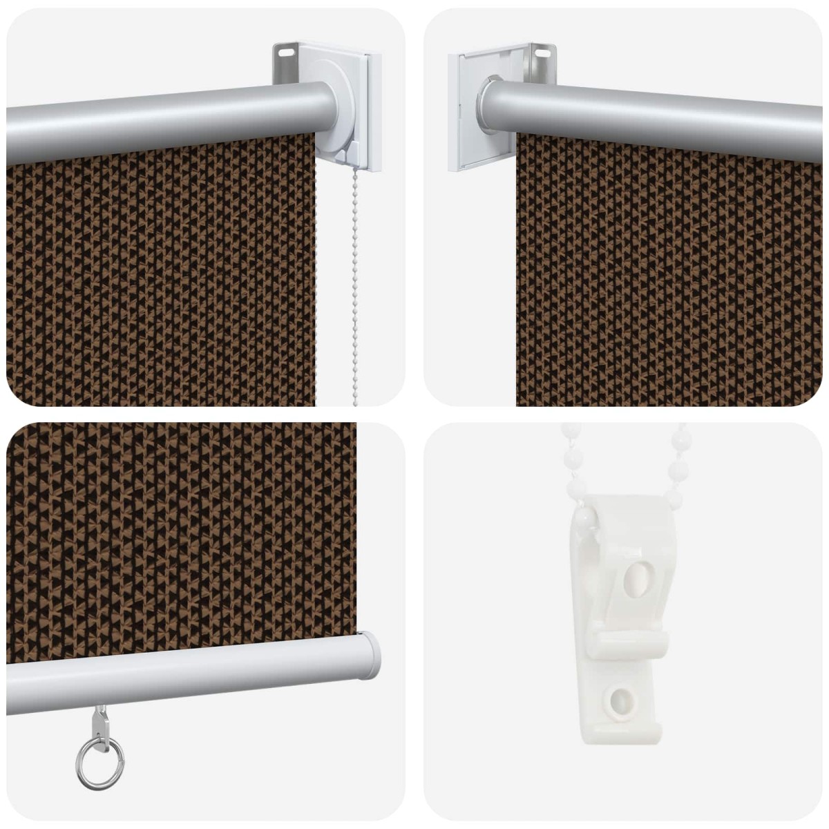 vidaXL Ρολό Εξωτερικού Χώρου 90% Φραγμός UV Καφέ 80 x 140 cm HDPE