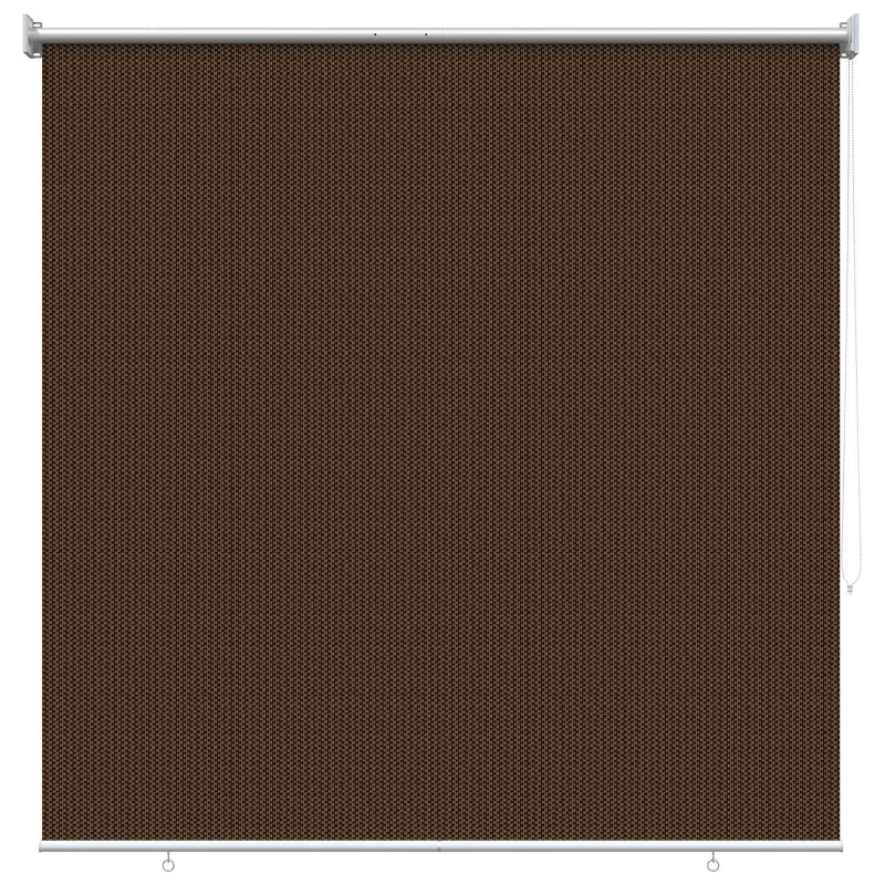 vidaXL Ρολό Εξωτερικού Χώρου 90% Φραγμός UV Καφέ 140 x 140 cm HDPE