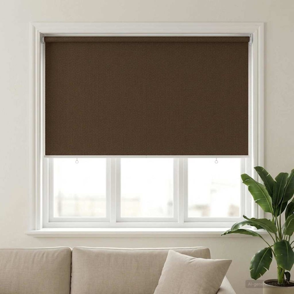 vidaXL Ρολό Εξωτερικού Χώρου 90% Φραγμός UV Καφέ 140 x 140 cm HDPE