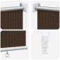 vidaXL Ρολό Εξωτερικού Χώρου 90% Φραγμός UV Καφέ 140 x 140 cm HDPE