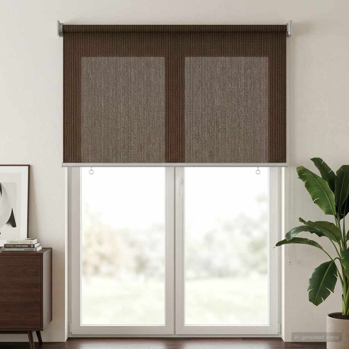 vidaXL Ρολό Εξωτερικού Χώρου 90% Φραγμός UV Καφέ 80 x 230 cm HDPE